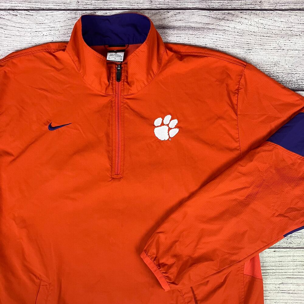 Nike Clemson University Tigers Quarter Zip Pullover Windbreaker